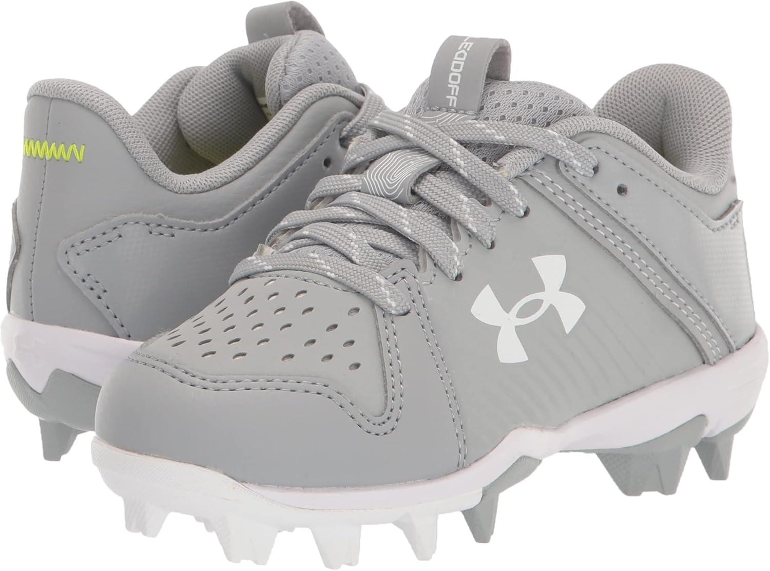 imageUnder Armour Boys Leadoff Low Junior Rubber Molded Baseball CleatBaseball Gray