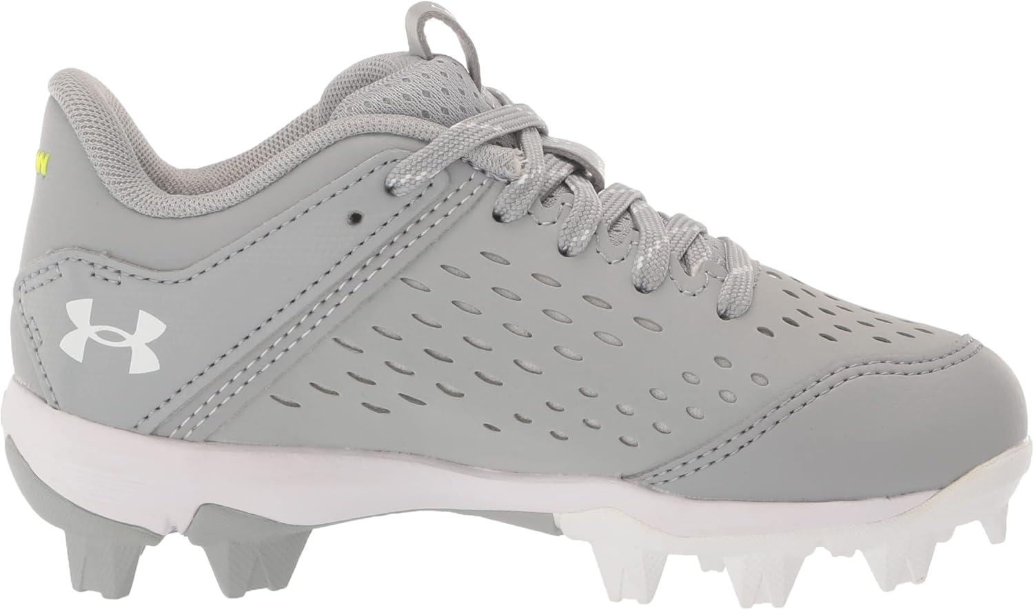 imageUnder Armour Boys Leadoff Low Junior Rubber Molded Baseball CleatBaseball Gray