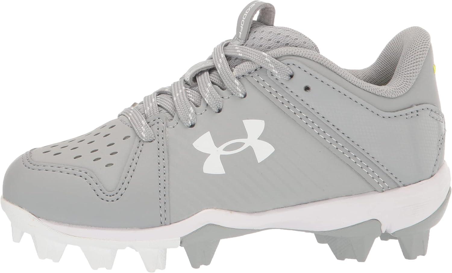 imageUnder Armour Boys Leadoff Low Junior Rubber Molded Baseball CleatBaseball Gray