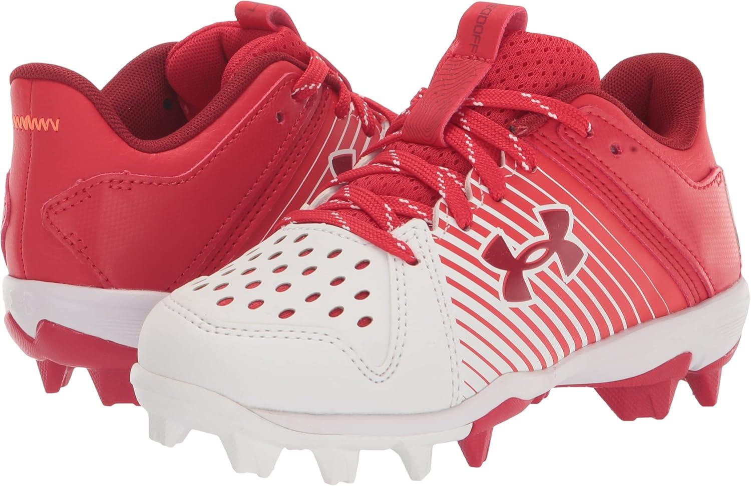 imageUnder Armour Boys Leadoff Low Junior Rubber Molded Baseball CleatRed