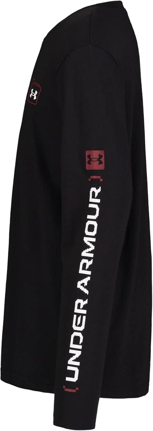 imageUnder Armour Boys Outdoor Long Sleeve Tee Stylish Crew Neckline Cute Full FitBlack Multi  Linux