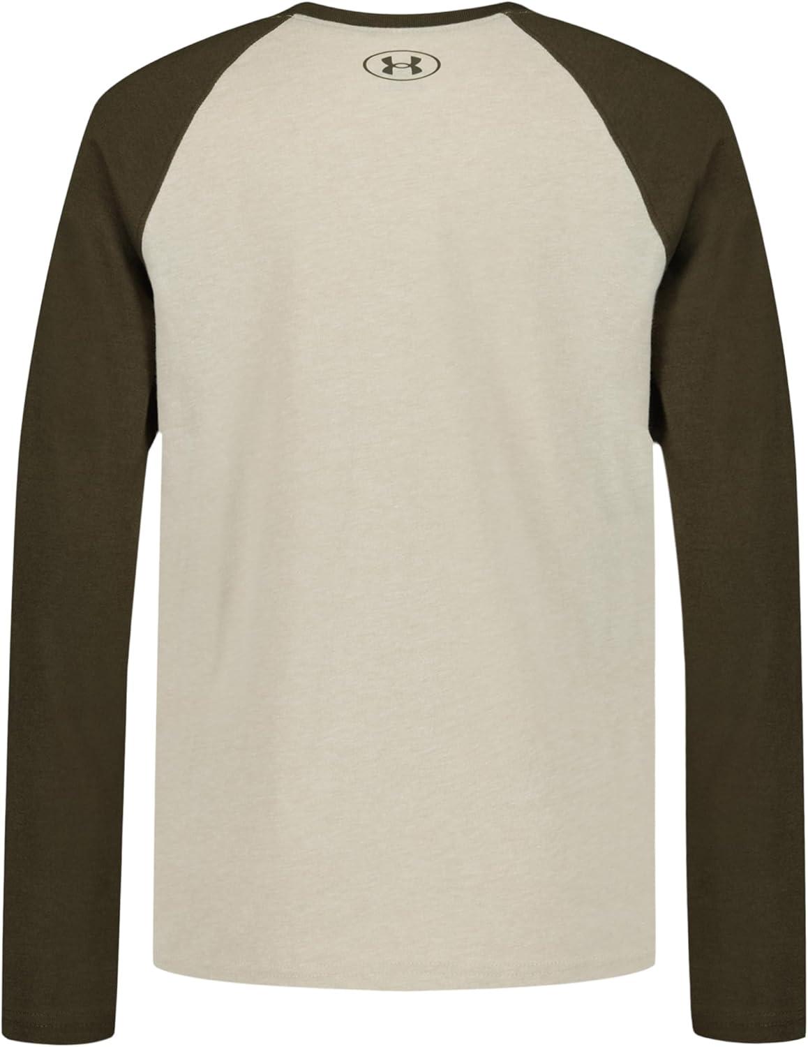 imageUnder Armour Boys Outdoor Long Sleeve Tee Stylish Crew Neckline Cute Full FitKhaki Base