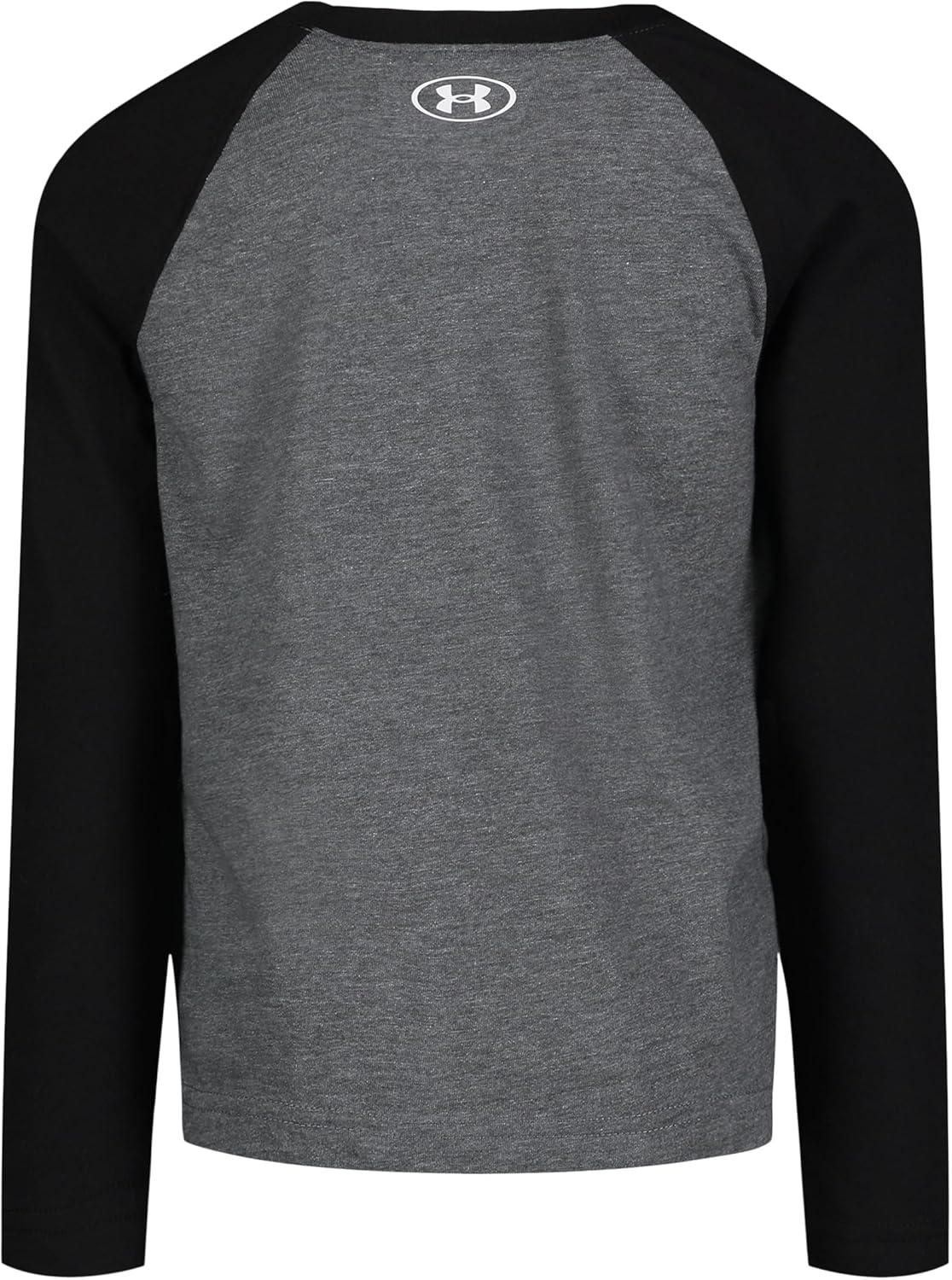 imageUnder Armour Boys Outdoor Long Sleeve Tee Stylish Crew Neckline Cute Full FitPitch Gray Raglan