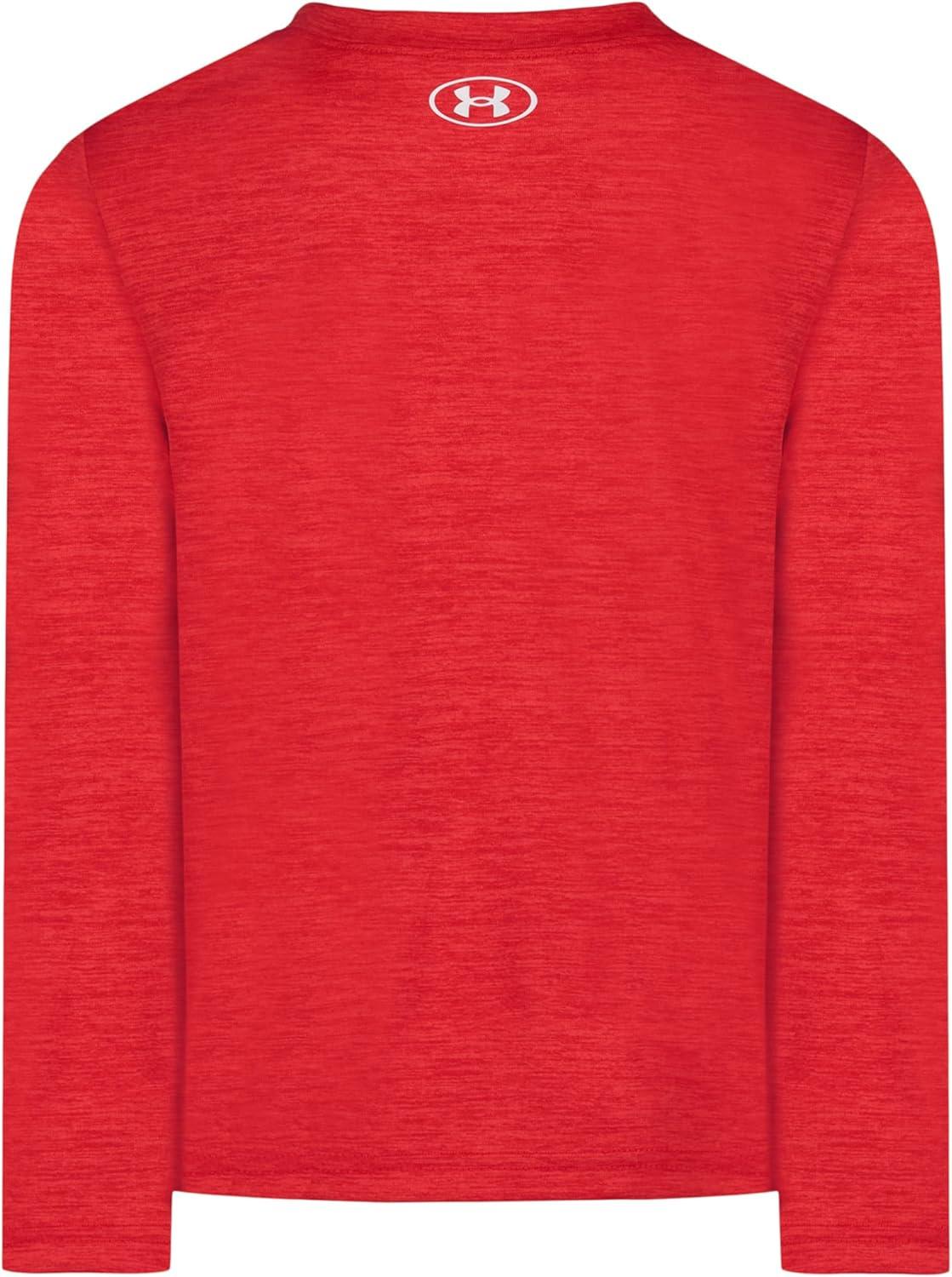 imageUnder Armour Boys Outdoor Long Sleeve Tee Stylish Crew Neckline Cute Full FitRed Twist