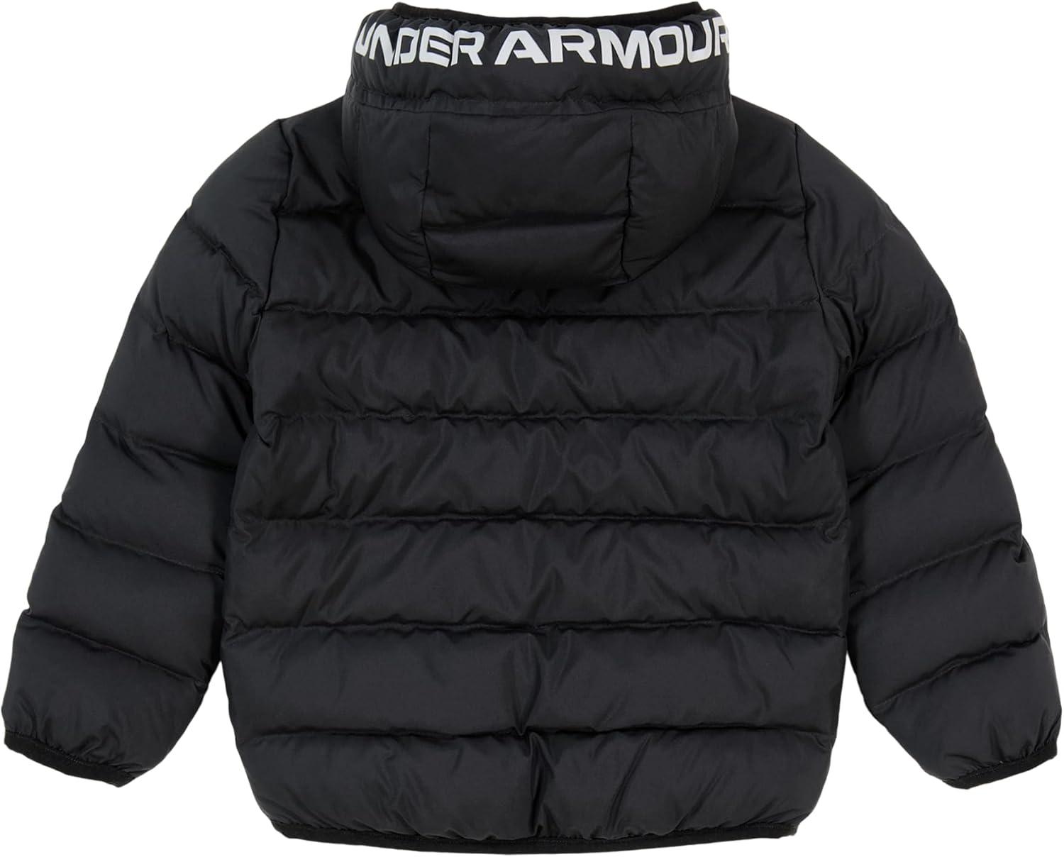 imageUnder Armour Boys Pronto Puffer Jacket MidWeight Zip Up Closure Repels WaterBlack  Core