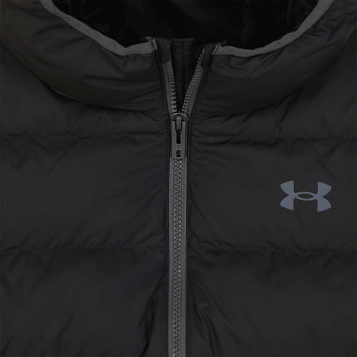 imageUnder Armour Boys Pronto Puffer Jacket MidWeight Zip Up Closure Repels WaterBlack