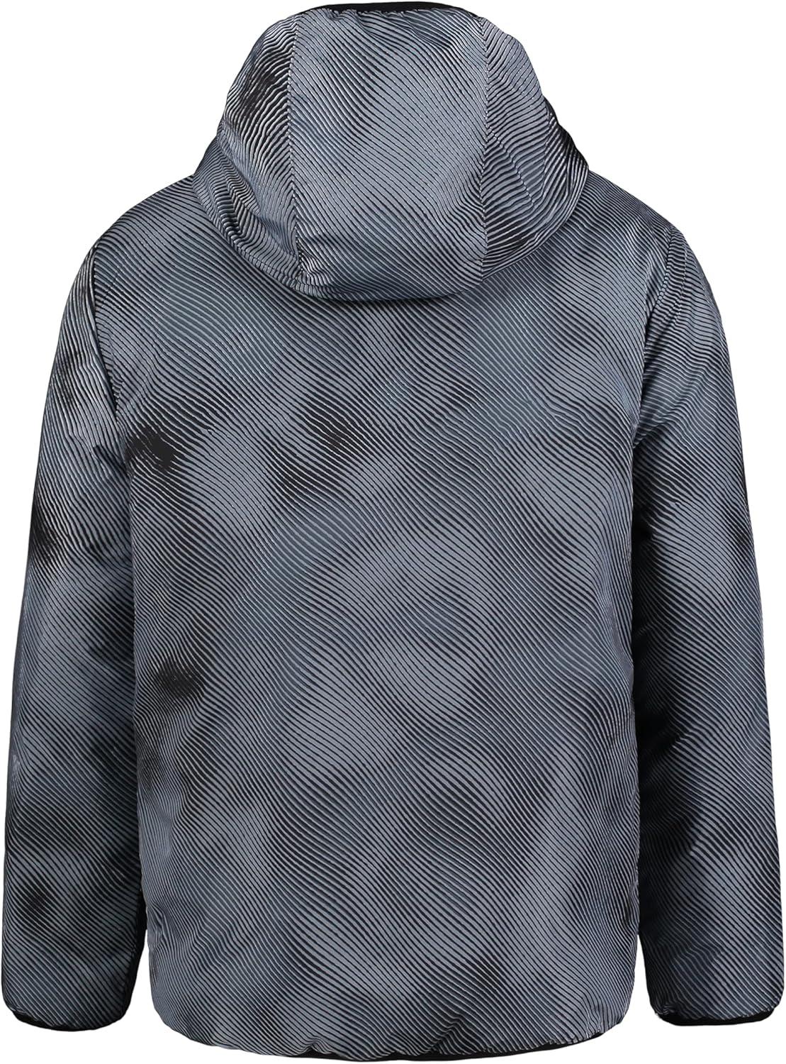 imageUnder Armour Boys Pronto Puffer Jacket MidWeight Zip Up Closure Repels WaterBlack Etch  Reversible