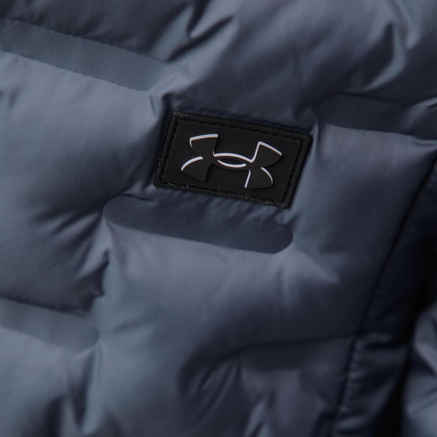imageUnder Armour Boys Pronto Puffer Jacket MidWeight Zip Up Closure Repels WaterDownpour Gray