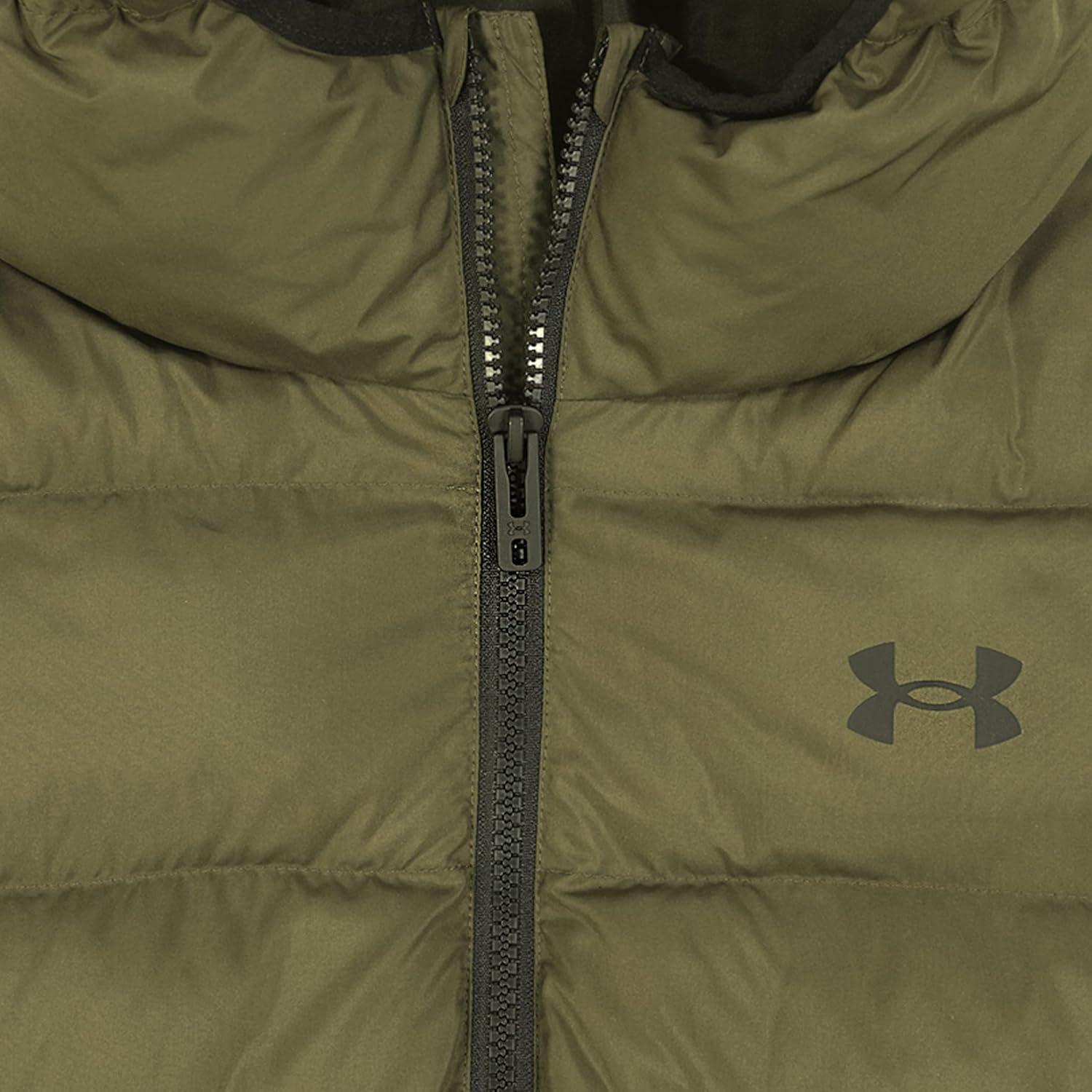imageUnder Armour Boys Pronto Puffer Jacket MidWeight Zip Up Closure Repels WaterExpedition Green