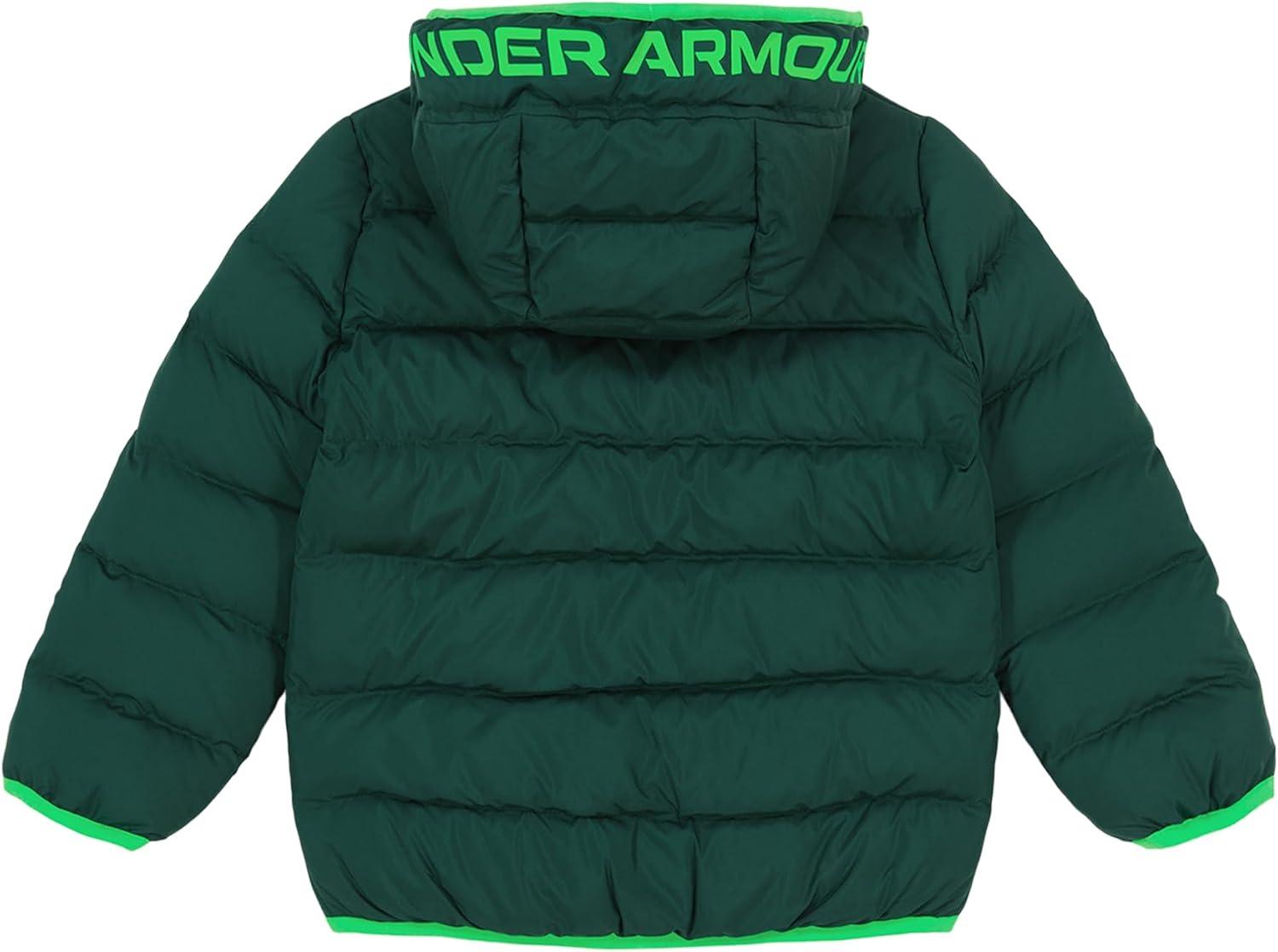 imageUnder Armour Boys Pronto Puffer Jacket MidWeight Zip Up Closure Repels WaterGreenwood