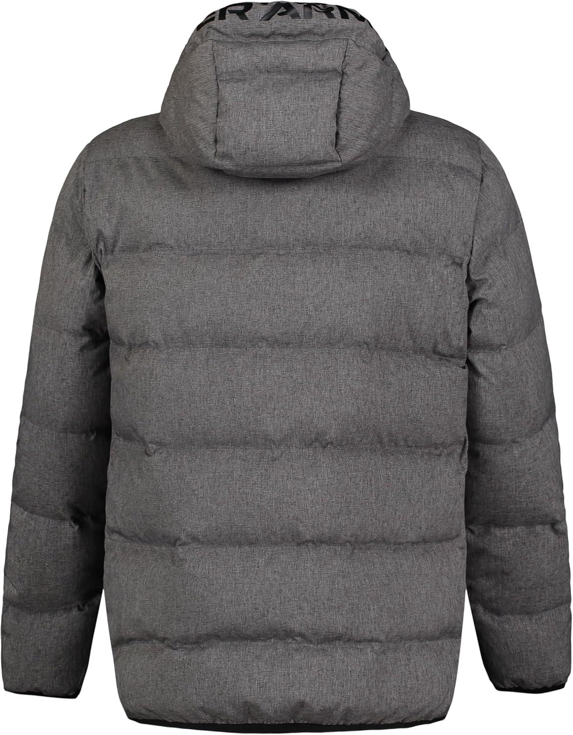 imageUnder Armour Boys Pronto Puffer Jacket MidWeight Zip Up Closure Repels WaterHeather Gray  Core