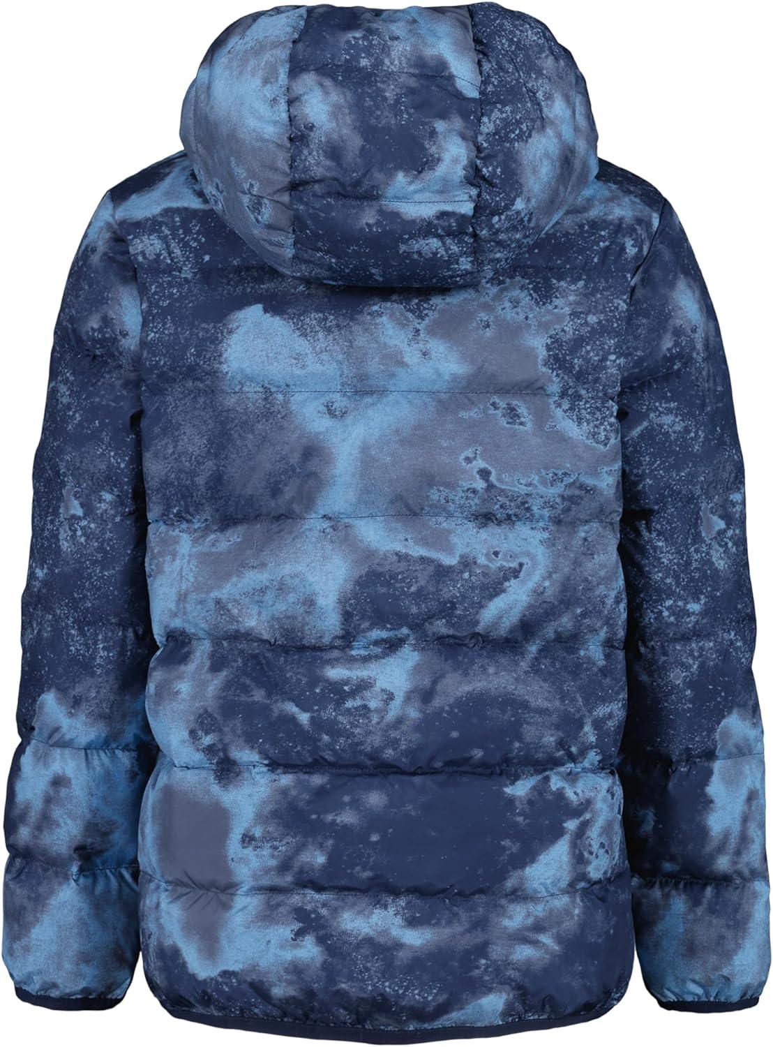 imageUnder Armour Boys Pronto Puffer Jacket MidWeight Zip Up Closure Repels WaterWashed Navy Printed