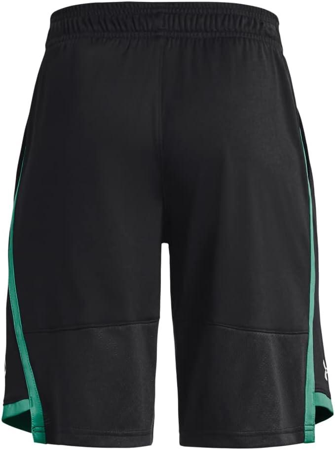 imageUnder Armour Boys Stunt 30 Shorts005 Black  Birdie Green  White