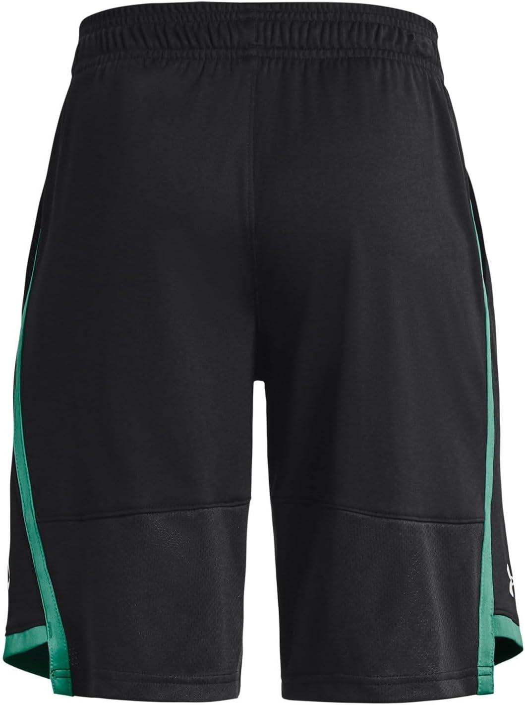 imageUnder Armour Boys Stunt 30 Shorts005 Black  Birdie Green  White