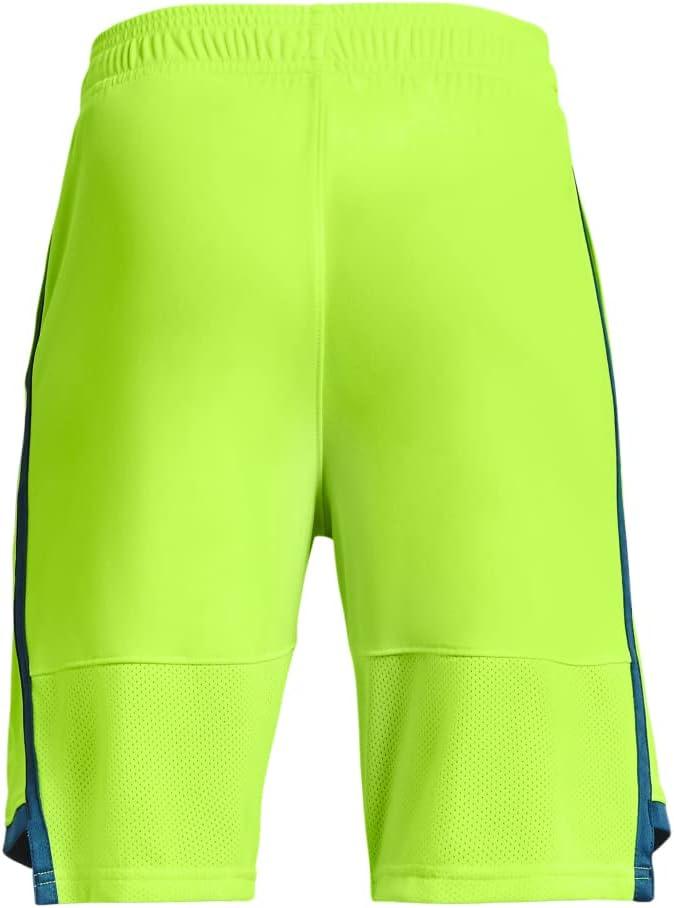 imageUnder Armour Boys Stunt 30 Shorts370 Lime Surge  Static Blue  White