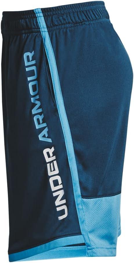 imageUnder Armour Boys Stunt 30 Shorts437 Petrol Blue  Capri  White