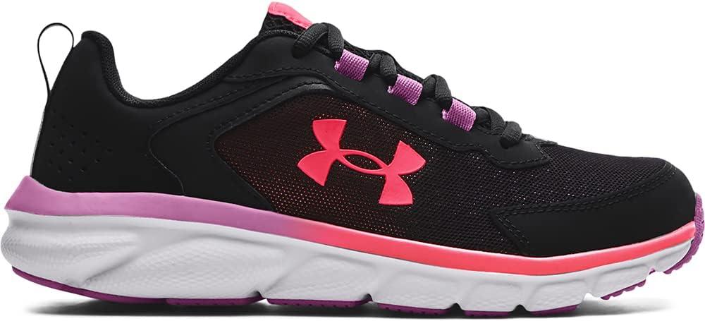 imageUnder Armour UnisexBaby Grade School Assert 9 Running Shoe002 BlackJellyfishBlitz Red