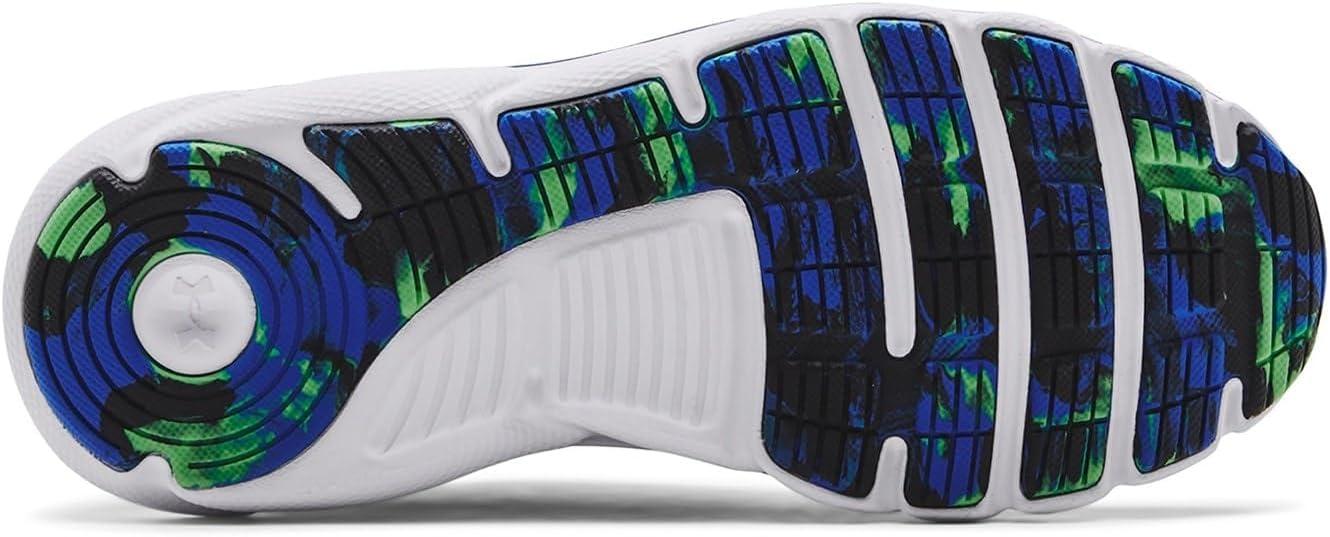 imageUnder Armour UnisexBaby Grade School Assert 9 Running Shoe005 BlackVersa BlueExtreme Green