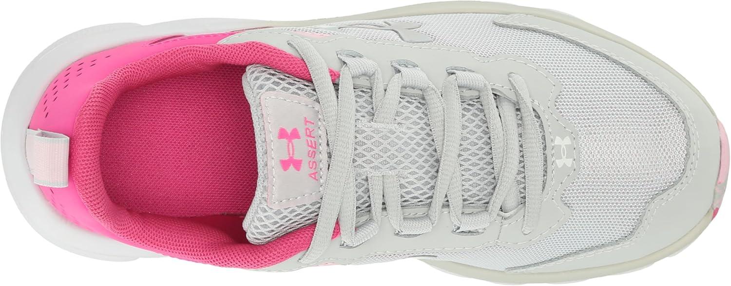 imageUnder Armour UnisexBaby Grade School Assert 9 Running Shoe104 Halo GrayRebel PinkIridescent