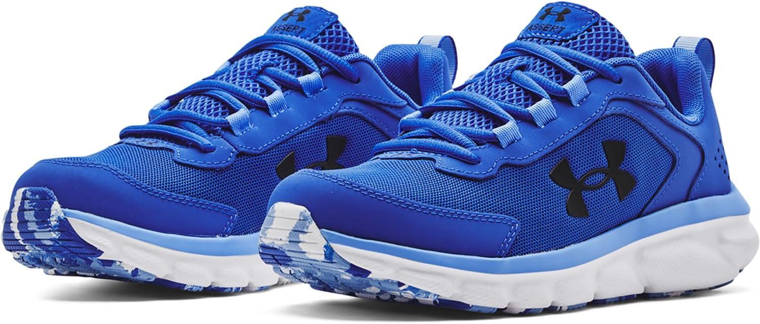 imageUnder Armour UnisexBaby Grade School Assert 9 Running Shoe401 Versa BlueCarolina BlueBlack