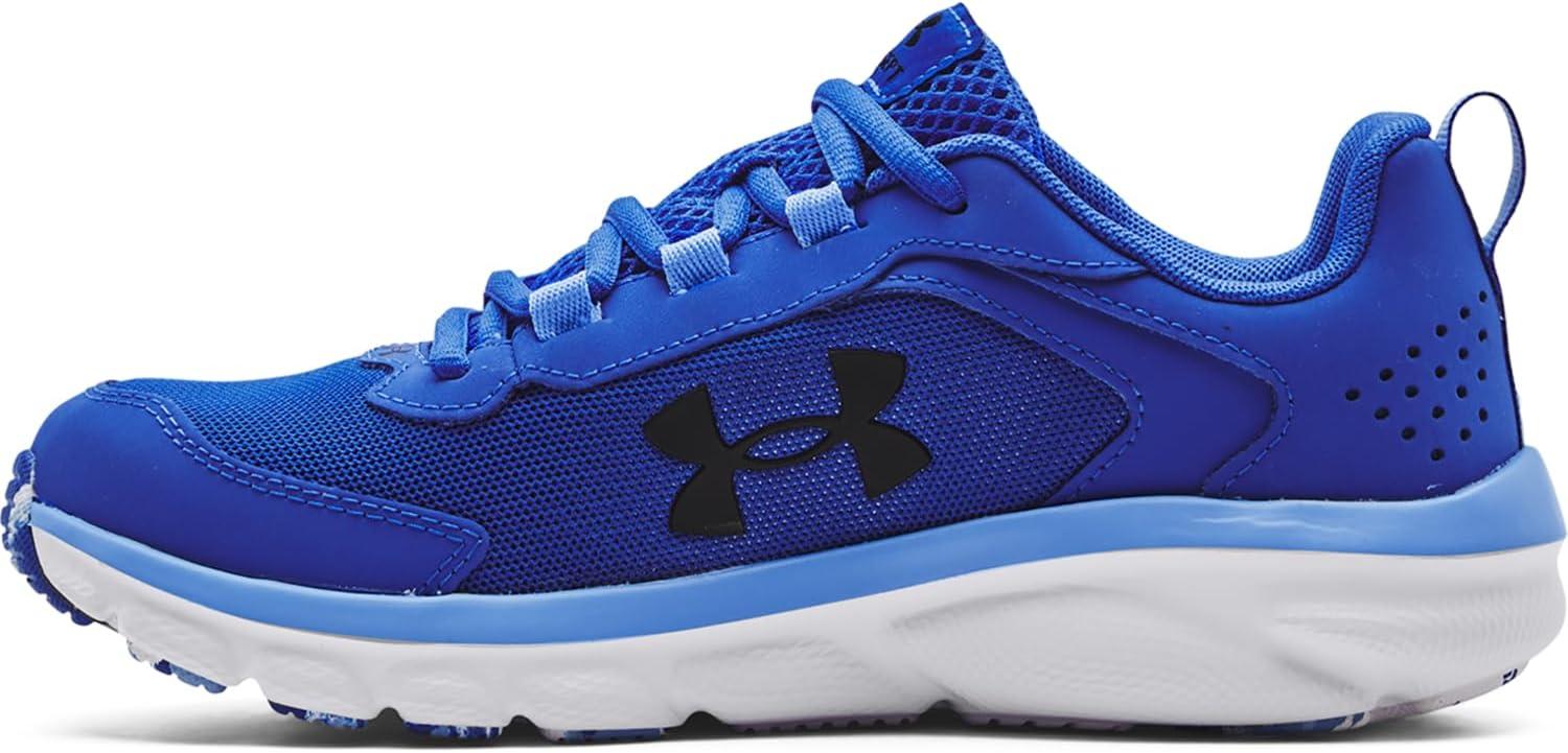 imageUnder Armour UnisexBaby Grade School Assert 9 Running Shoe401 Versa BlueCarolina BlueBlack