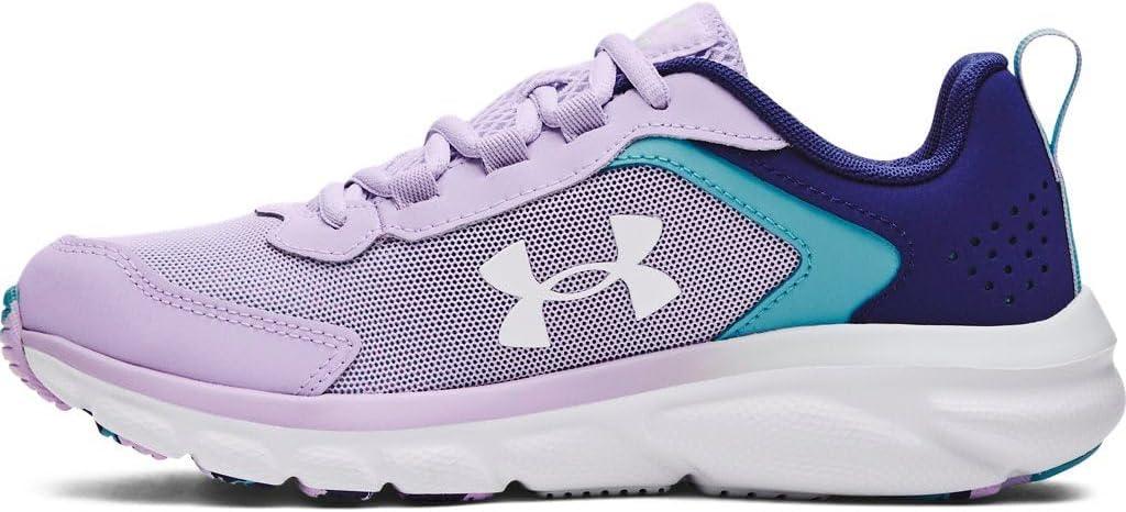 imageUnder Armour UnisexBaby Grade School Assert 9 Running Shoe502 Nebula PurpleSonar BlueWhite