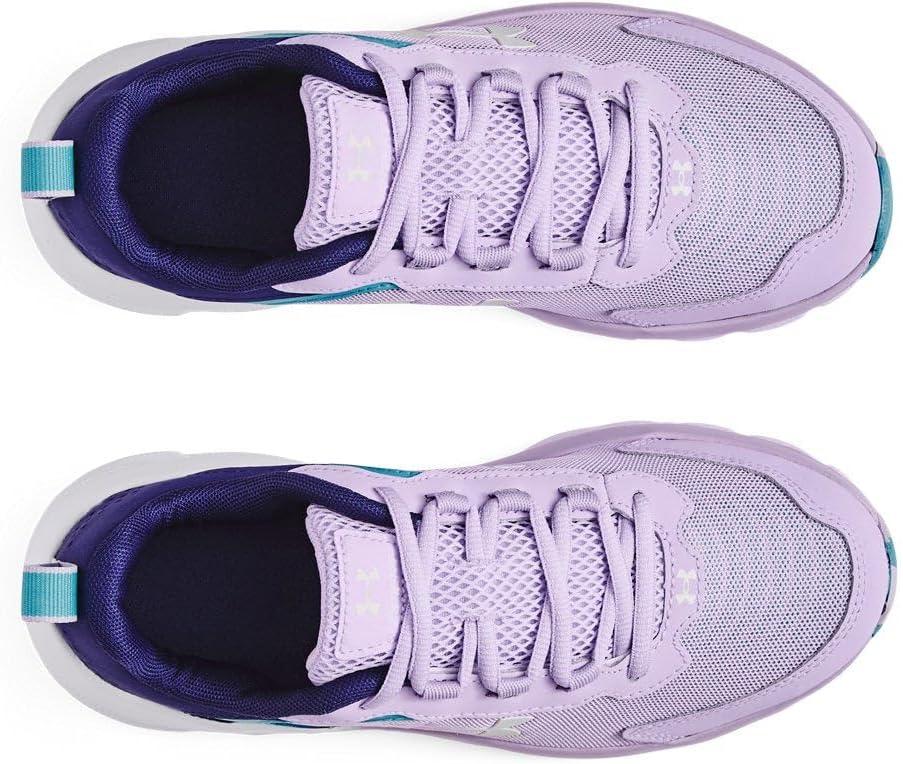 imageUnder Armour UnisexBaby Grade School Assert 9 Running Shoe502 Nebula PurpleSonar BlueWhite