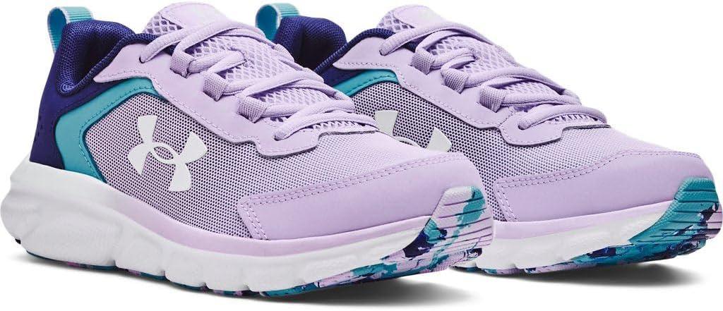 imageUnder Armour UnisexBaby Grade School Assert 9 Running Shoe502 Nebula PurpleSonar BlueWhite