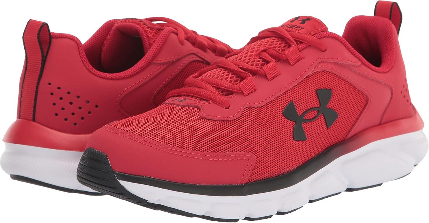 imageUnder Armour UnisexBaby Grade School Assert 9 Running Shoe600 RedWhiteBlack