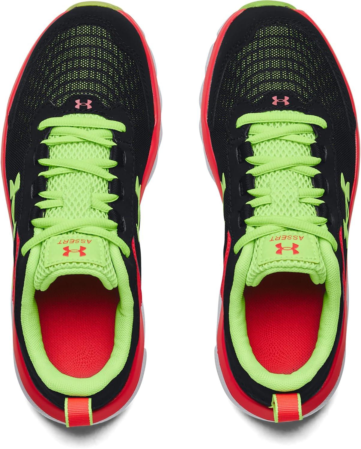 imageUnder Armour UnisexBaby Grade School Assert 9 Running ShoeBlack 001Quirky Lime