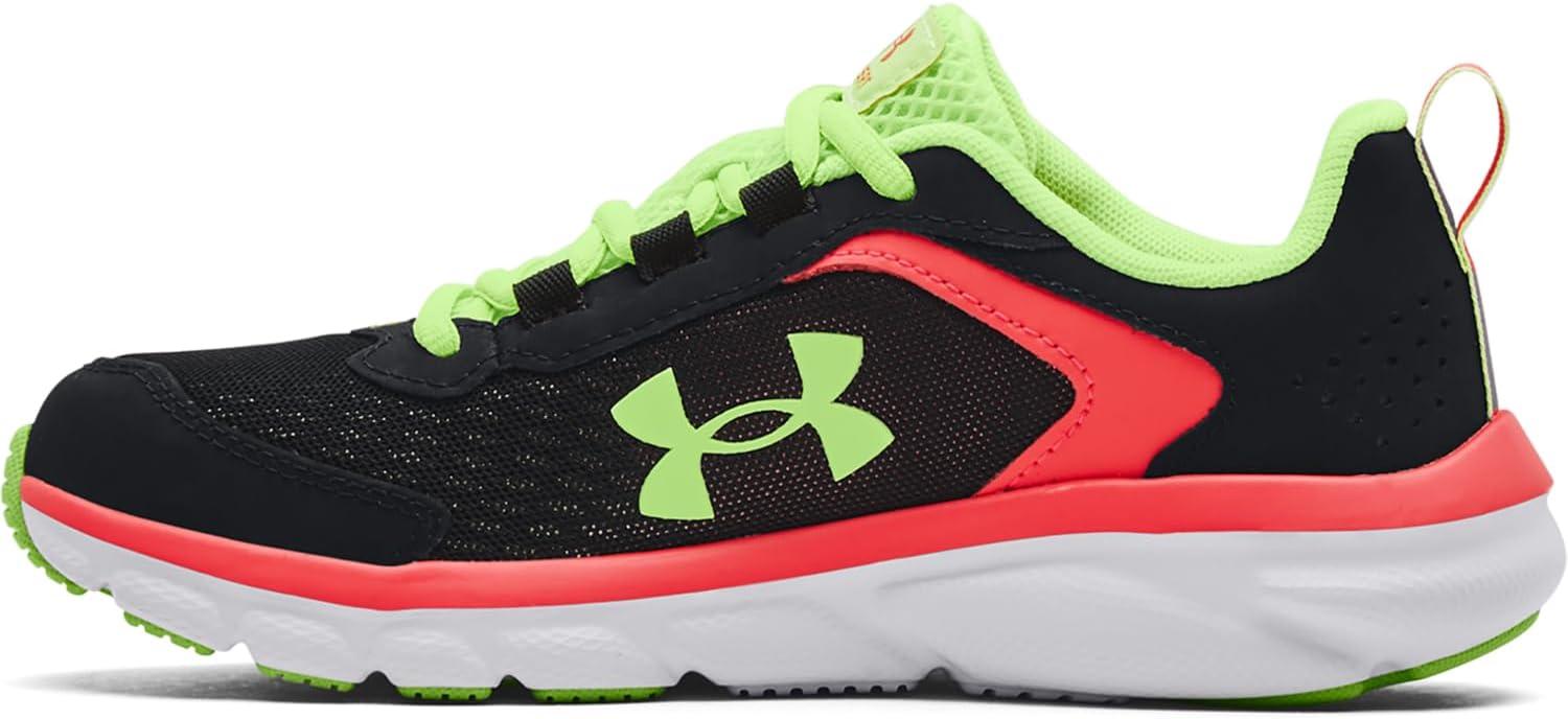 imageUnder Armour UnisexBaby Grade School Assert 9 Running ShoeBlack 001Quirky Lime