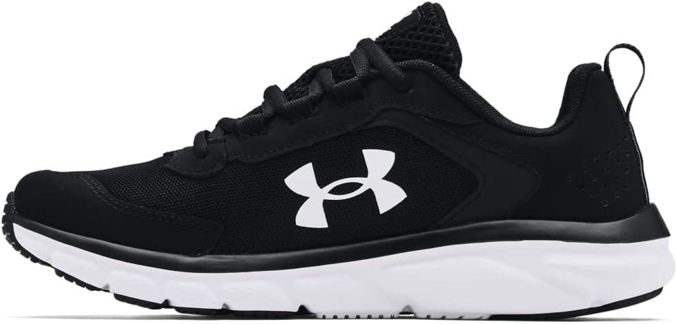 imageUnder Armour UnisexBaby Grade School Assert 9 Running ShoeBlackWhite