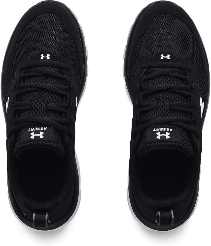 imageUnder Armour UnisexBaby Grade School Assert 9 Running ShoeBlackWhite
