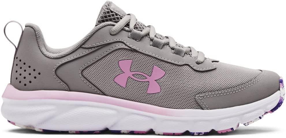 imageUnder Armour UnisexBaby Grade School Assert 9 Running ShoeGray Wolf 100Pacific Purple