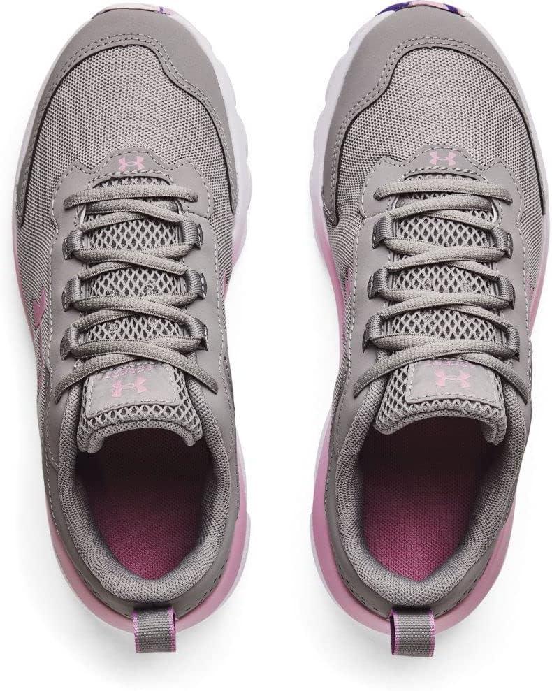 imageUnder Armour UnisexBaby Grade School Assert 9 Running ShoeGray Wolf 100Pacific Purple