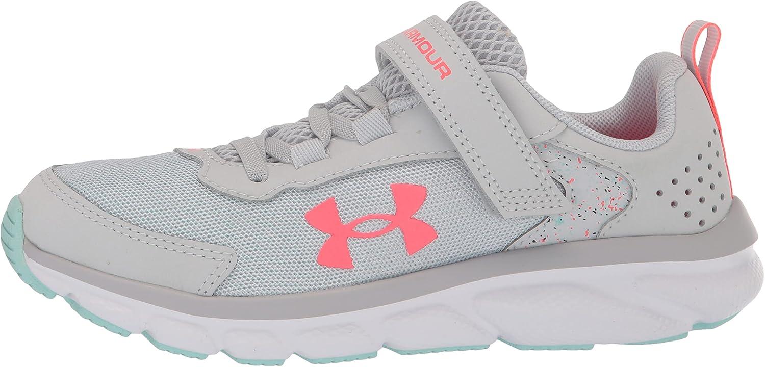 imageUnder Armour UnisexBaby Grade School Assert 9 Running ShoeHalo Gray 100White
