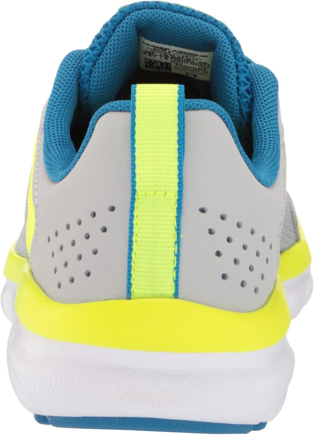 imageUnder Armour UnisexBaby Grade School Assert 9 Running ShoeMod Gray 104Cruise Blue