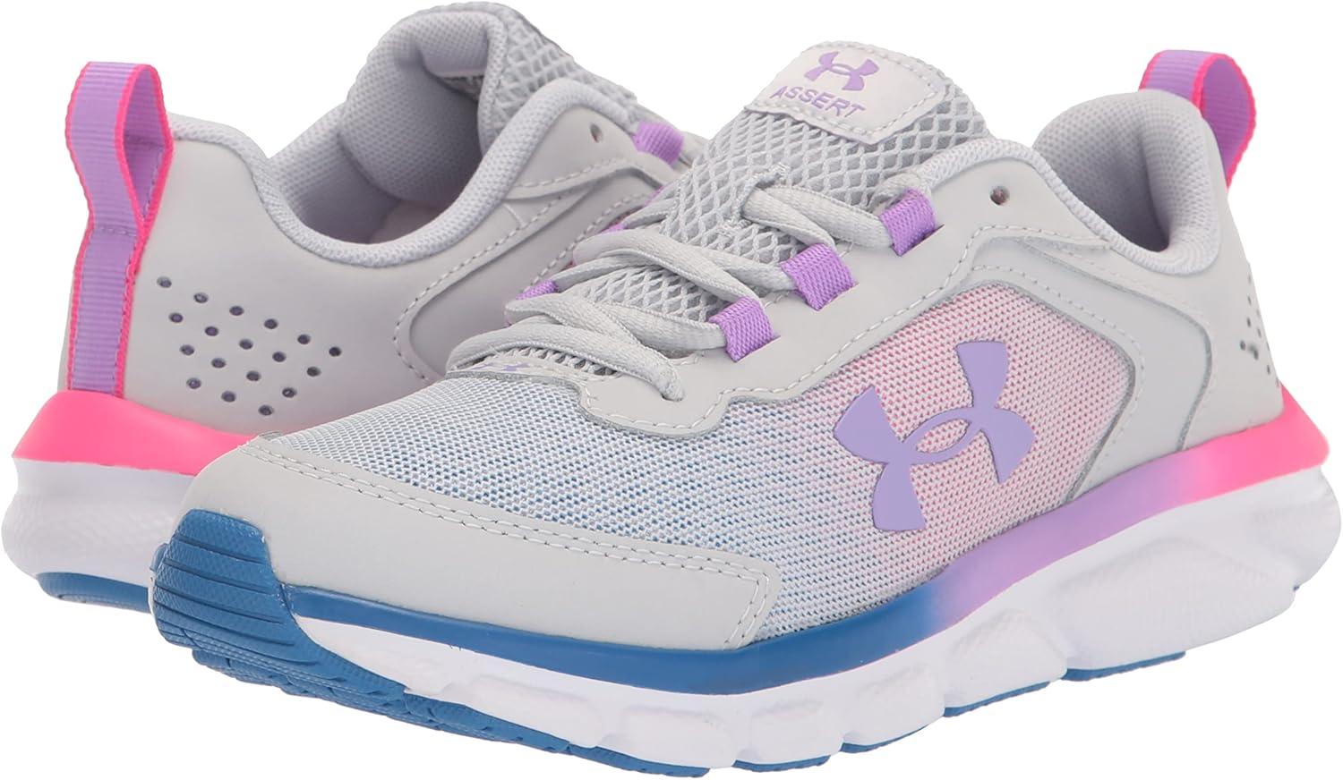 imageUnder Armour UnisexChild Grade School Assert 9 Sneaker106 Halo GrayWhiteVivid Lilac