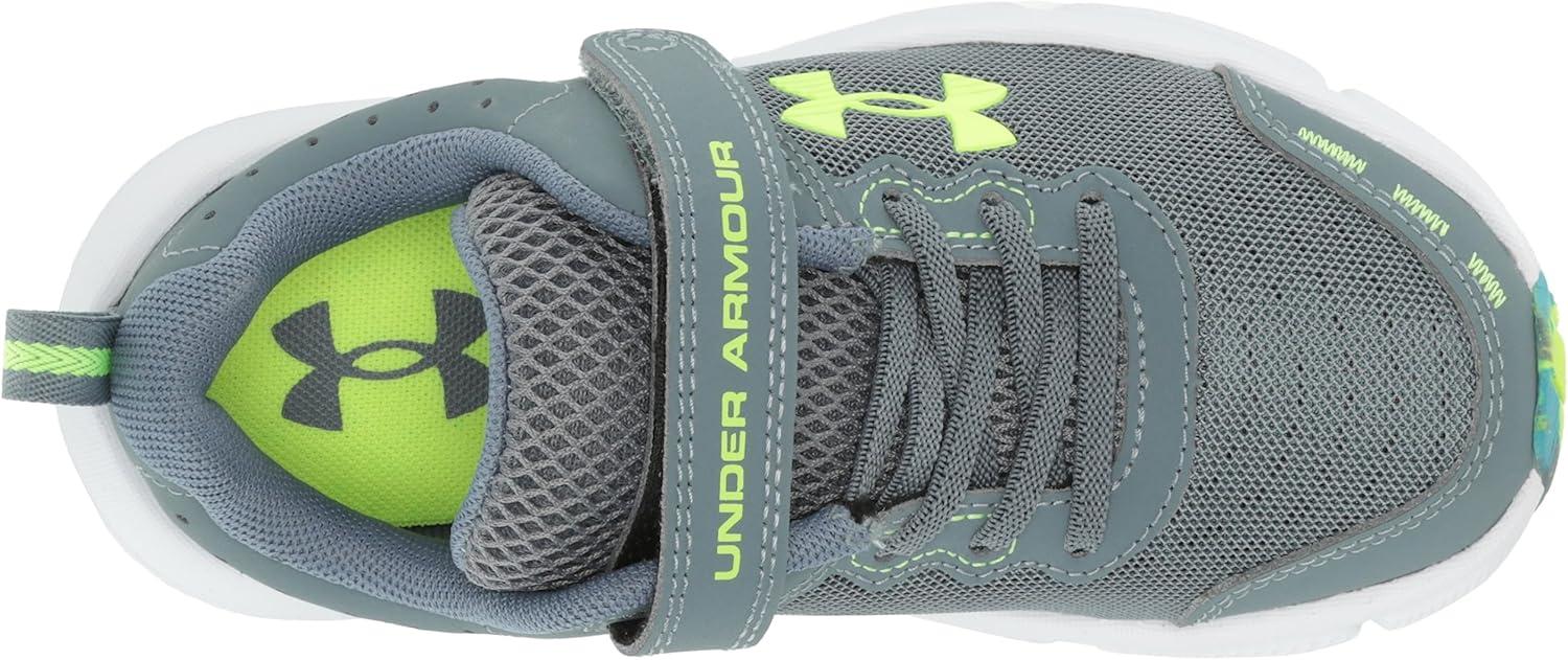 imageUnder Armour UnisexChild Pre School Assert 10 Alternate Closure101 GravelGlacier BlueLime Surge