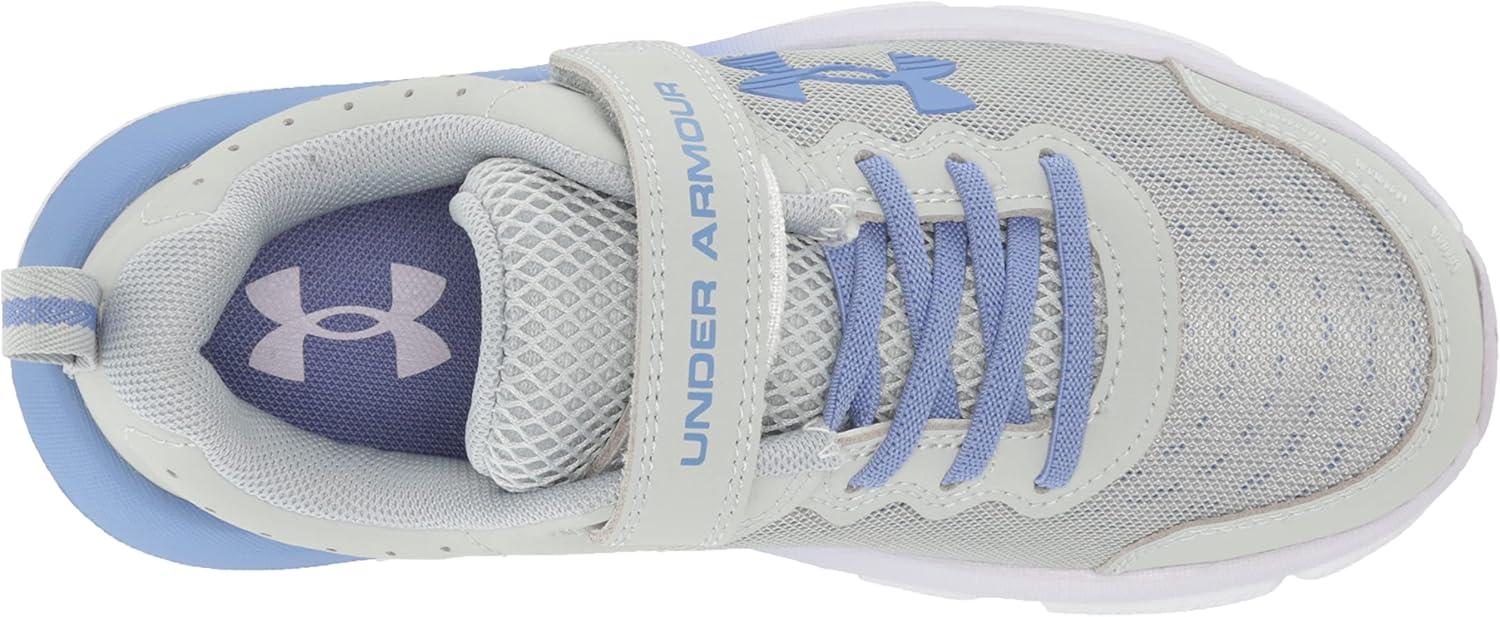 imageUnder Armour UnisexChild Pre School Assert 10 Alternate Closure101 Mod GrayNebula PurpleBaja Blue