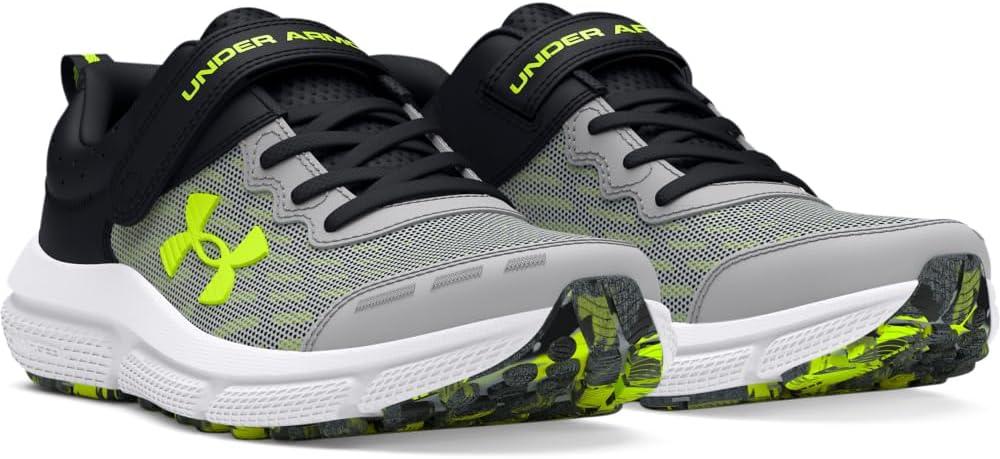 imageUnder Armour UnisexChild Pre School Assert 10 Alternate Closure102 Mod GrayBlackHigh Vis Yellow