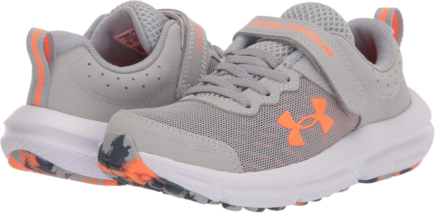 imageUnder Armour UnisexChild Pre School Assert 10 Alternate Closure103 Mod GrayOrange BlastOrange Blast