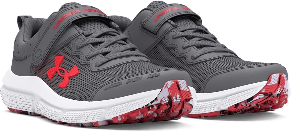 imageUnder Armour UnisexChild Pre School Assert 10 Alternate Closure108 Titan GrayBlackRacer Red
