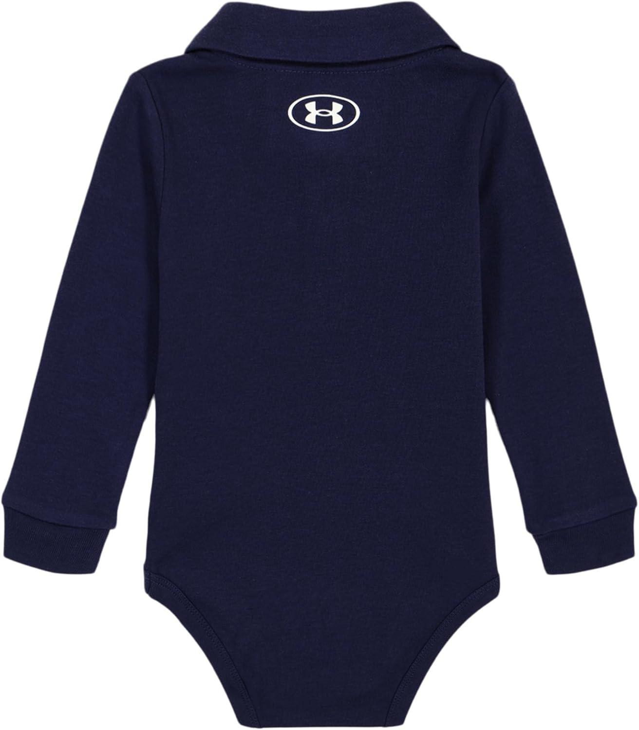 imageUnder Armour babyboys Logo Polo BodysuitMidnight Navy  Long Sleeve
