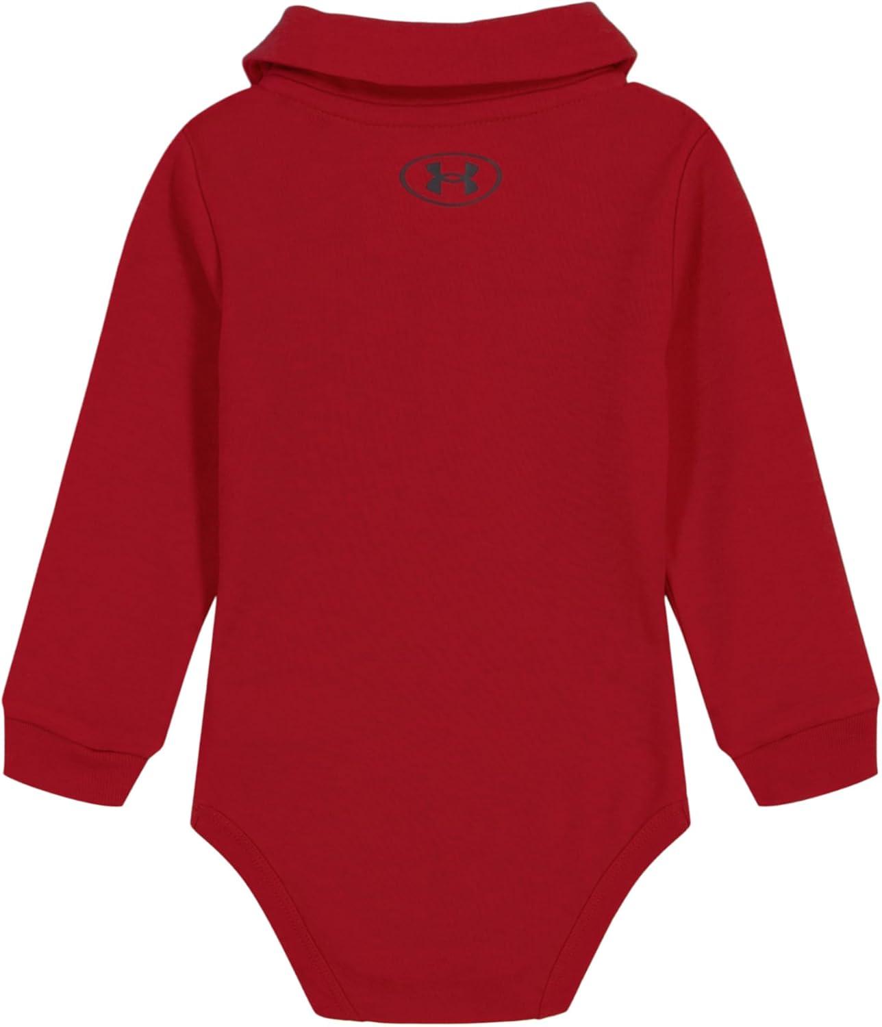 imageUnder Armour babyboys Logo Polo BodysuitRed  Long Sleeve