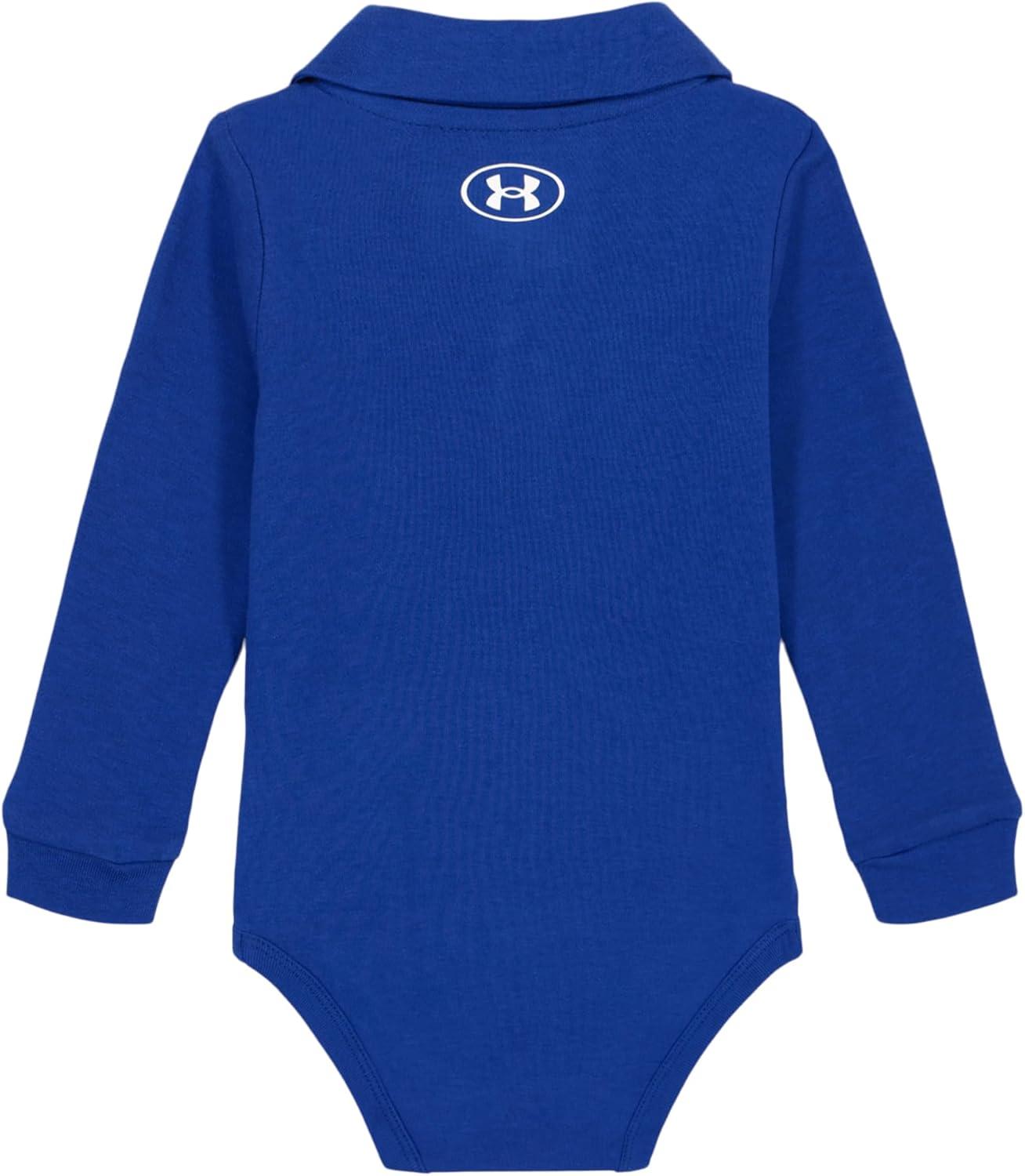 imageUnder Armour babyboys Logo Polo BodysuitTeam Royal  Long Sleeve
