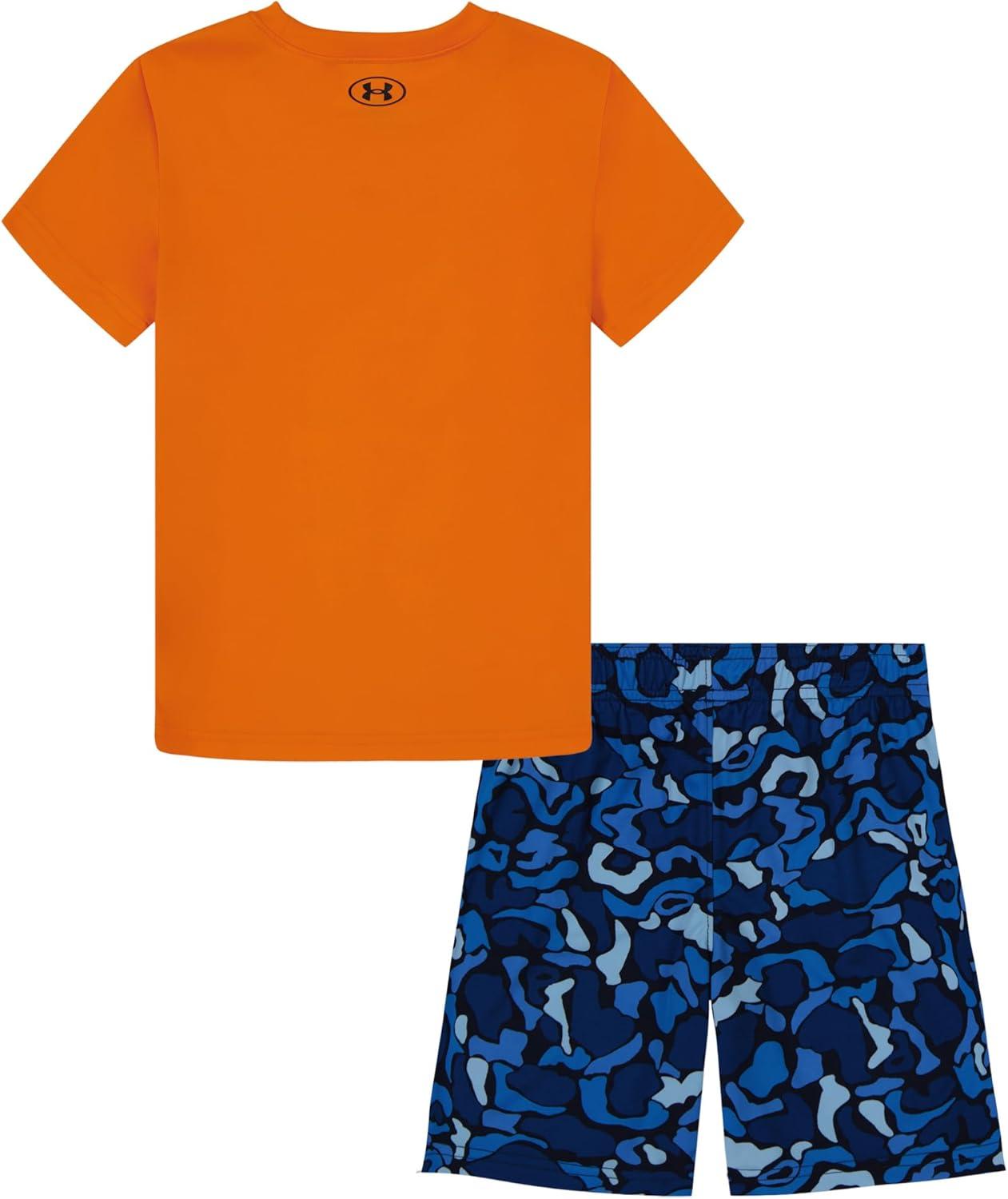 imageUnder Armour babygirls Ua Terrazzo Leopard Heart SetShort SetAtomic OrangeBlue Camo