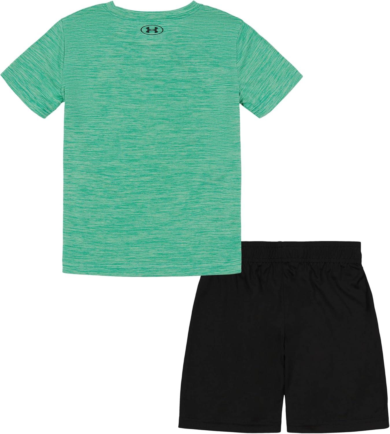 imageUnder Armour babygirls Ua Terrazzo Leopard Heart SetShort SetBirdie Green Mesh