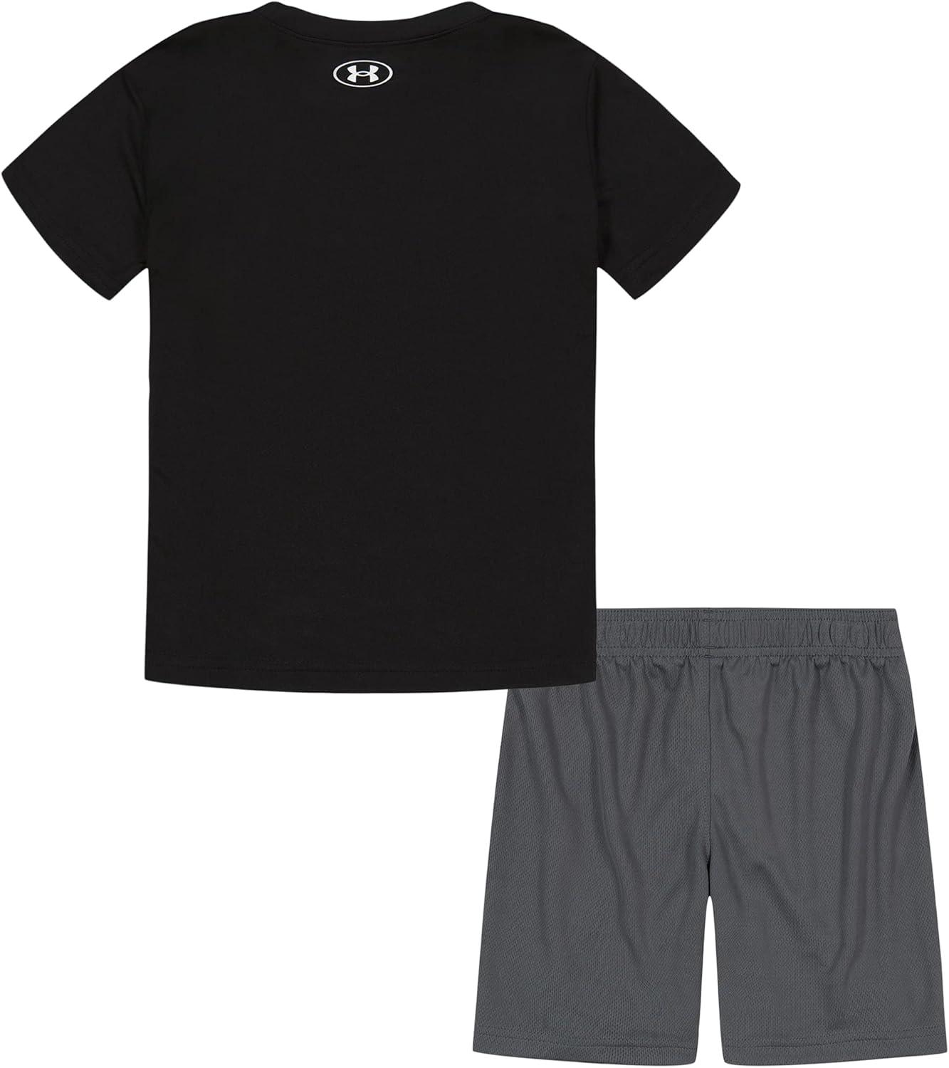 imageUnder Armour babygirls Ua Terrazzo Leopard Heart SetShort SetBlack Infinite