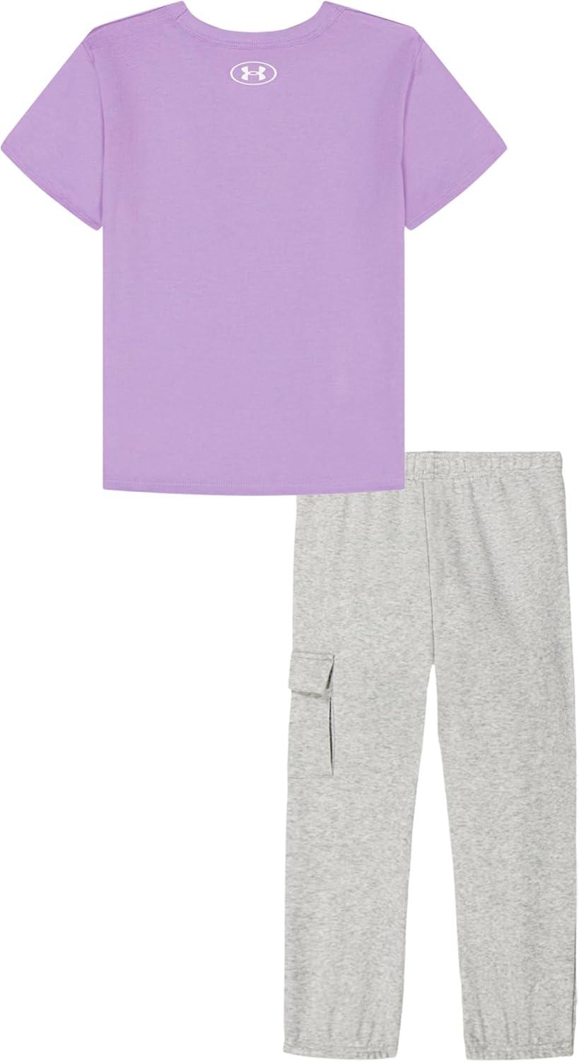imageUnder Armour babygirls Ua Terrazzo Leopard Heart SetShort SetLavendar Cargo Pant